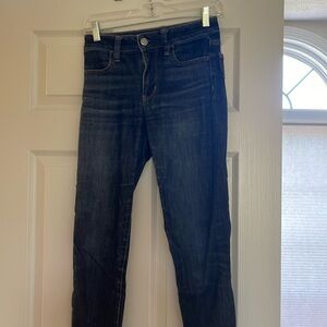 American Eagle Next Level Stretch High Rose Skinny Jean Dark Wash